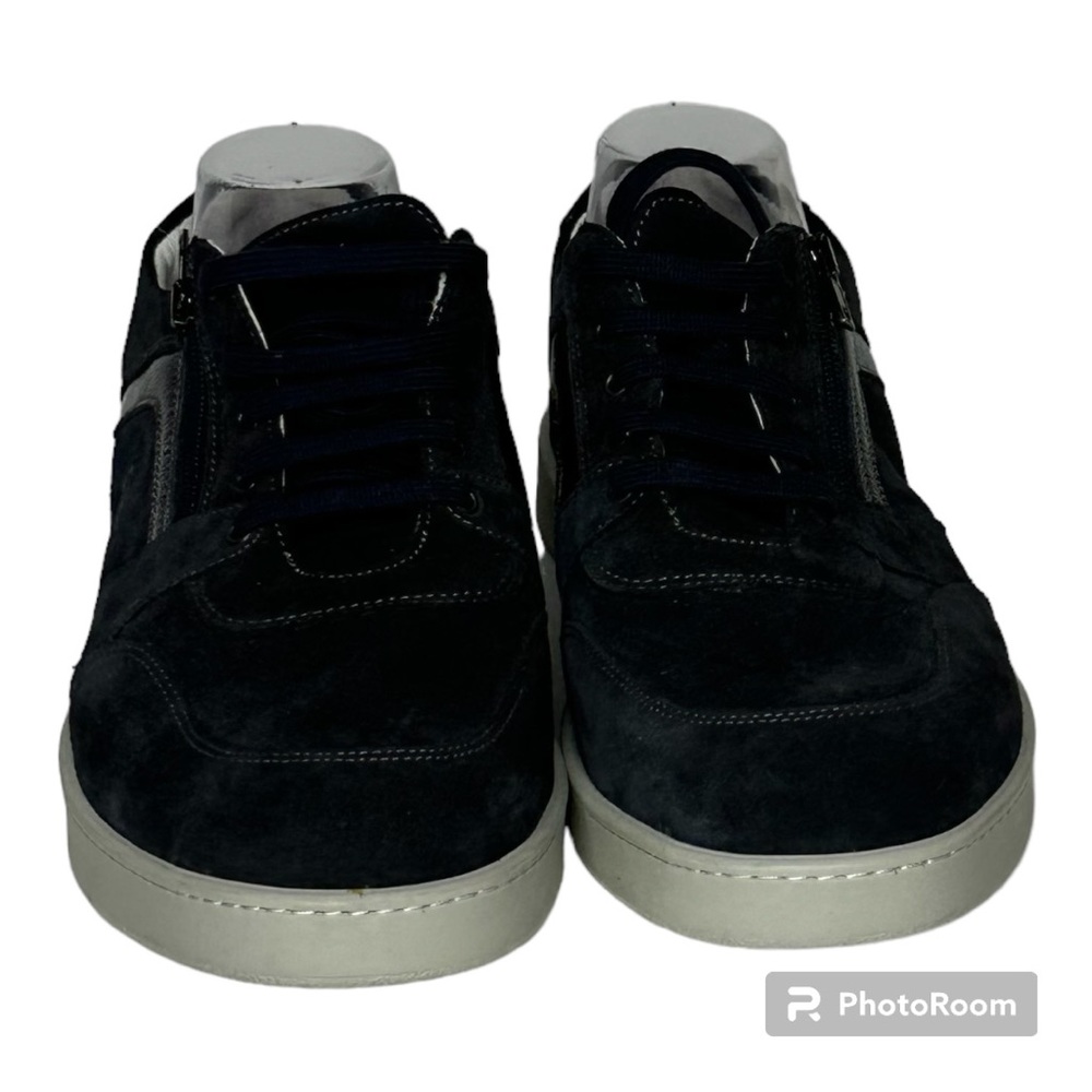 NWT David Tate Traveler Women's Zipper Sneakers Navy Blue Suede Size 13